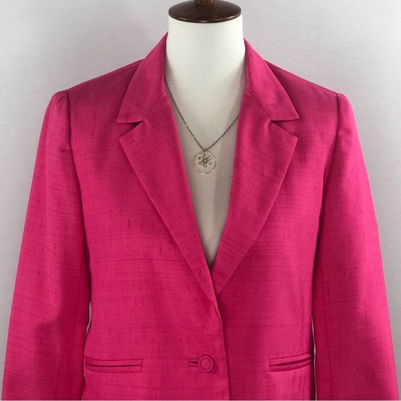 Vintage Hot Pink Cropped Single Breasted Blazer - Picture 2 of 12